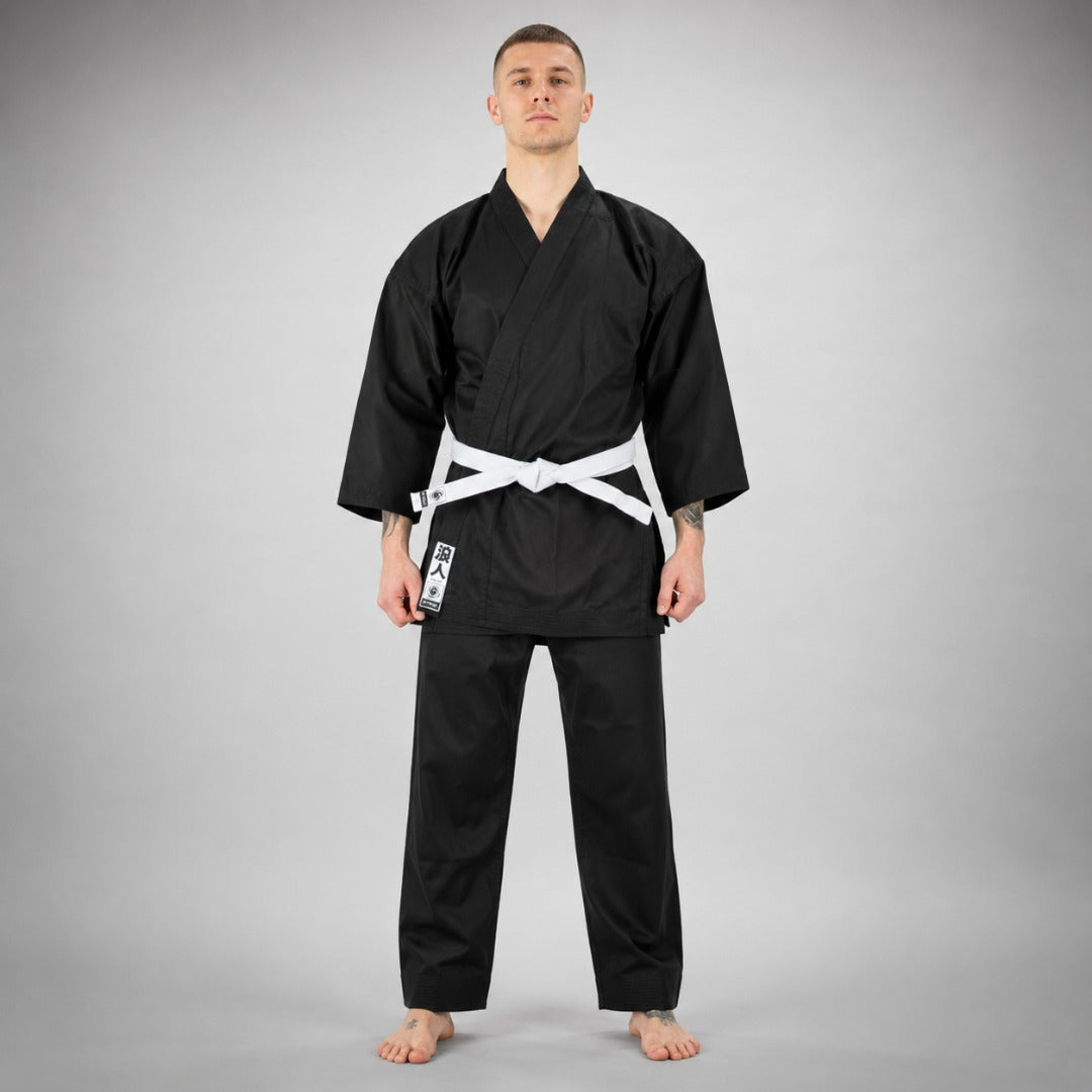 Black Bytomic Ronin Middleweight Karate Uniform Photoshoot 1