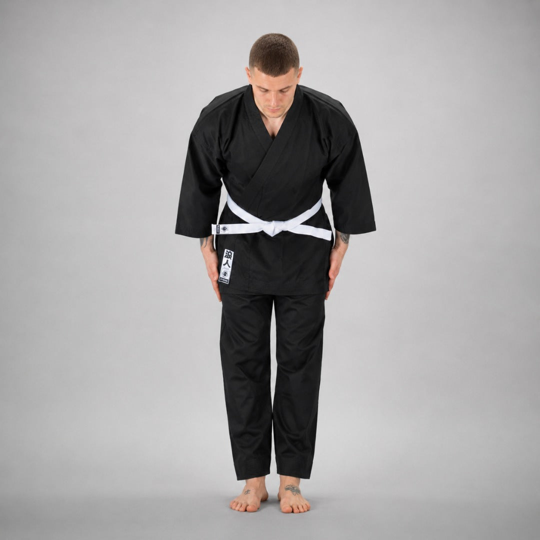 Black Bytomic Ronin Middleweight Karate Uniform Photoshoot 3