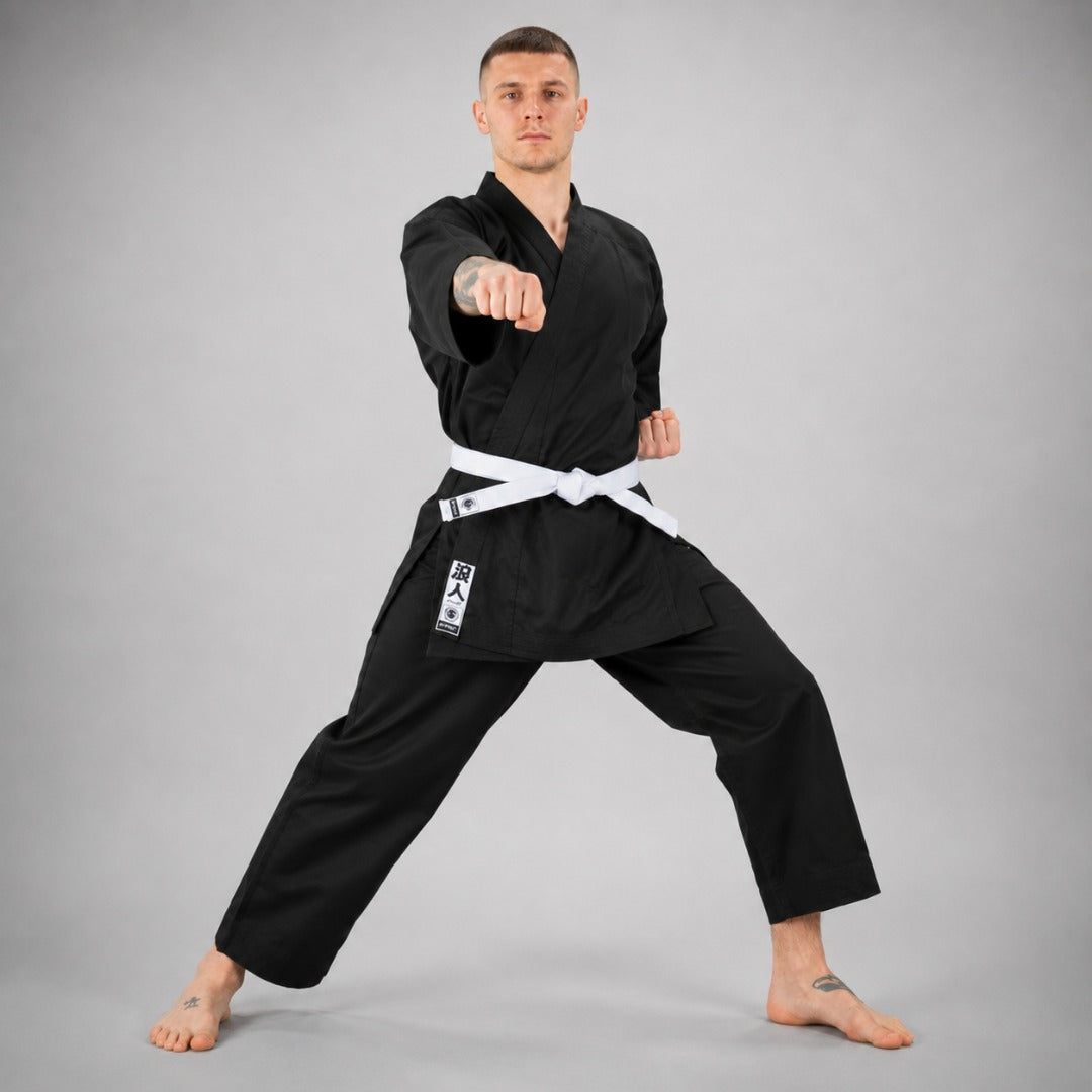 Black Bytomic Ronin Middleweight Karate Uniform Photoshoot 4
