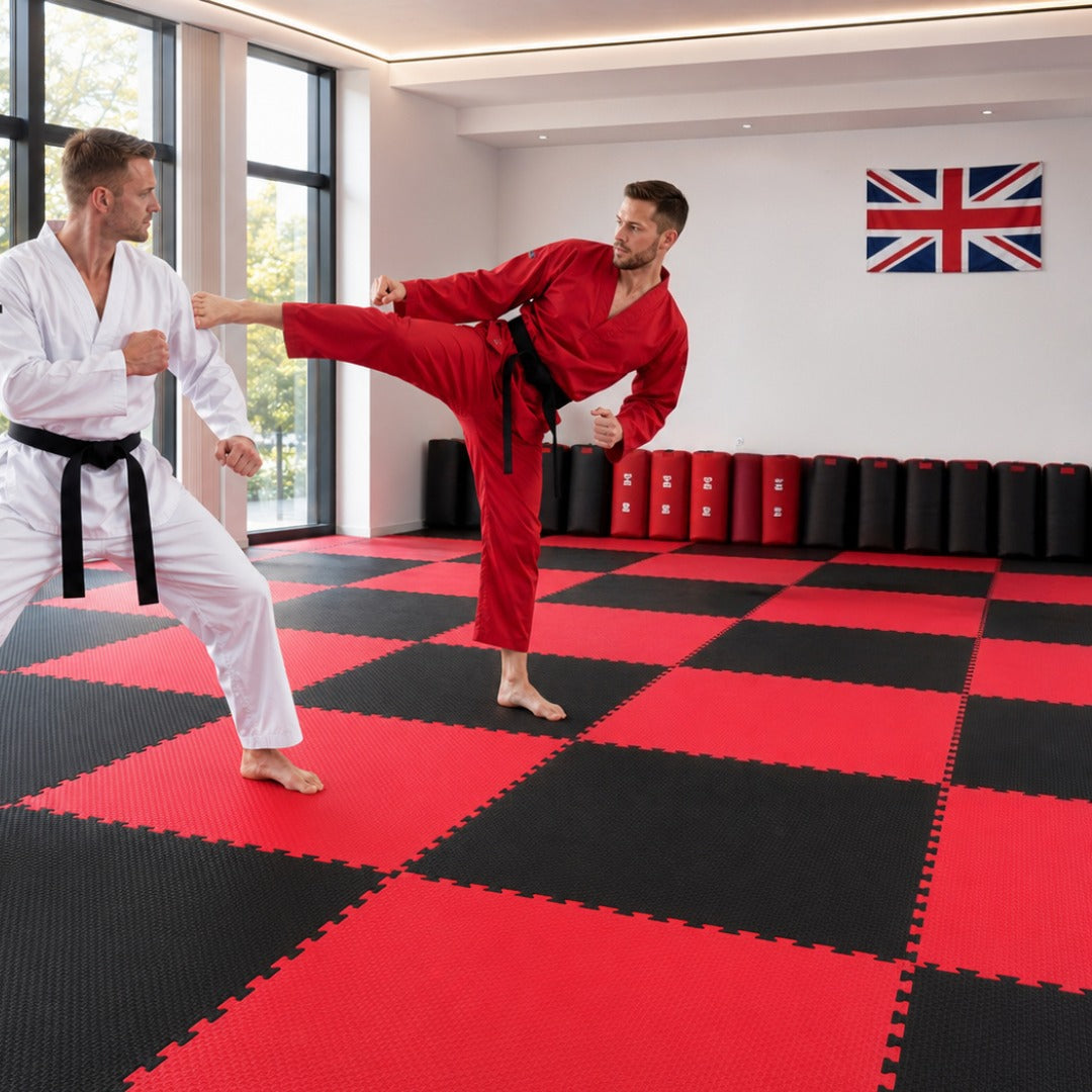 Black/Red Bytomic Reversible 40mm Jigsaw Mat at Bytomic Trade & Wholesale 1