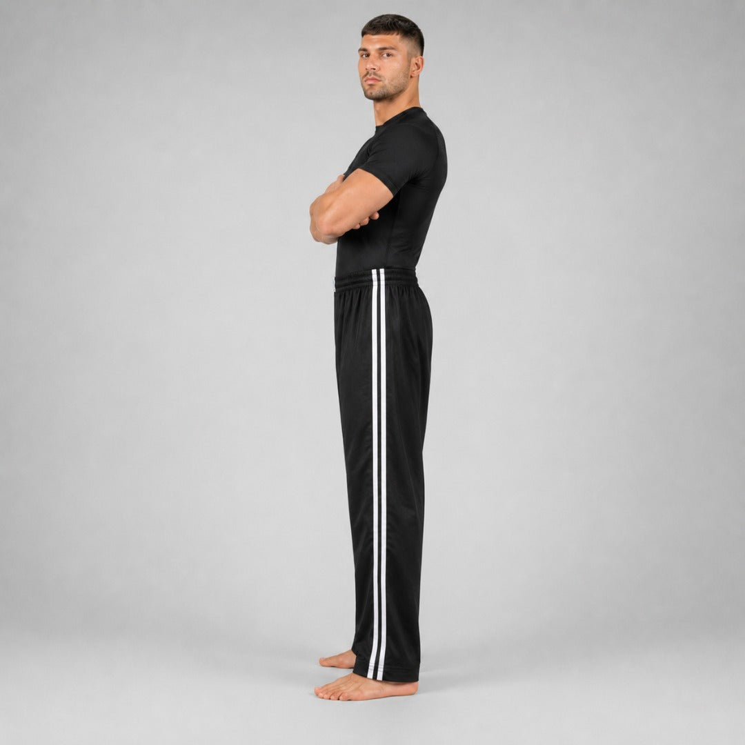 Black/White Bytomic Adult Double Stripe Contact Pants
