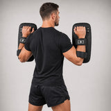 Black/White Bytomic Axis V2 Curved Thai Pads at Bytomic Trade & Wholesale 2