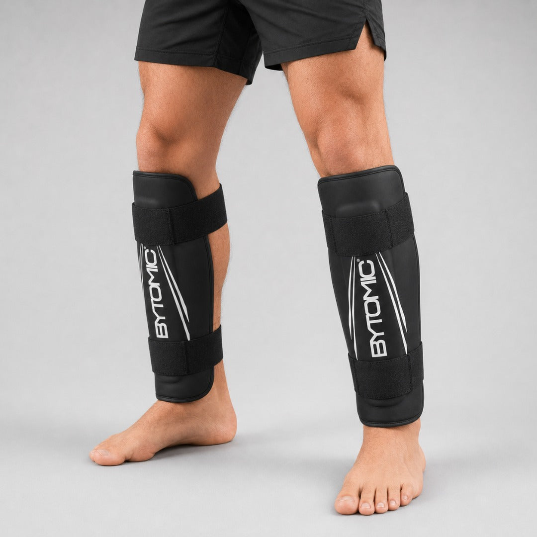 Black/White Bytomic Axis V2 Shin Guards at Bytomic Trade & Wholesale 4