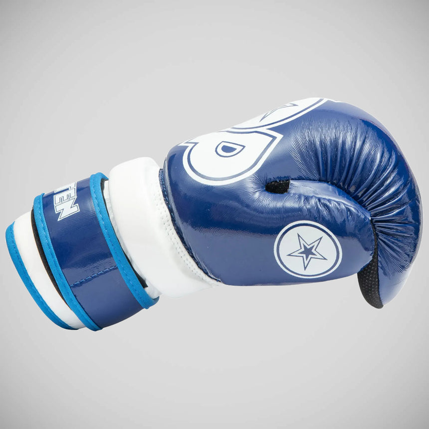 Blue/White Top Ten Glossy Block Pointfighter Gloves    at Bytomic Trade and Wholesale