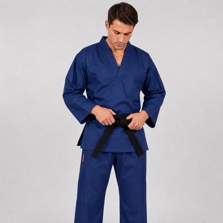 Blue Bytomic Red Label V-Neck Adult Martial Arts Uniform