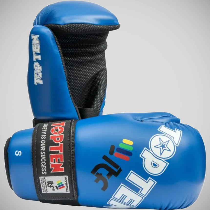 Blue Top Ten Open Hand ITF Gloves    at Bytomic Trade and Wholesale