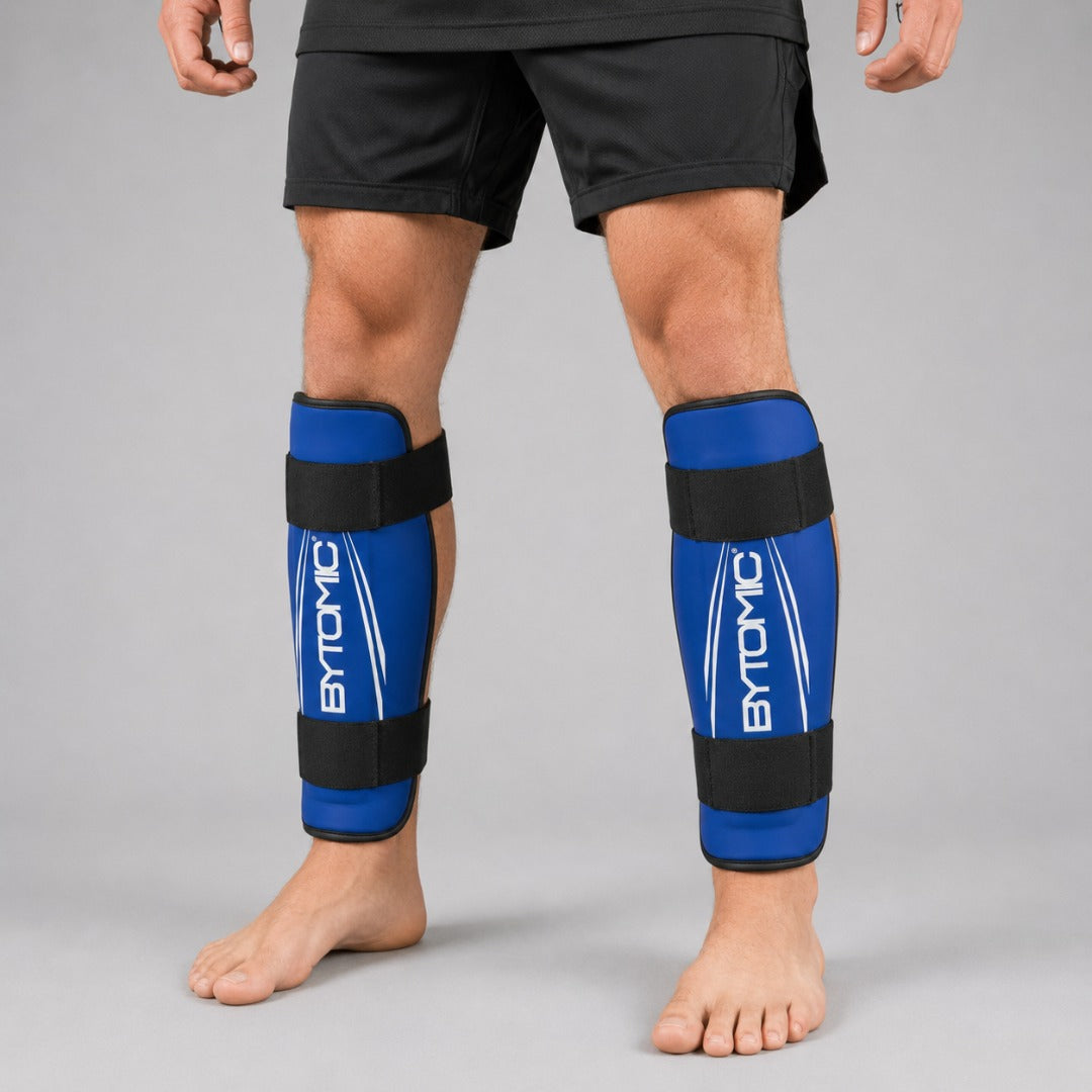 Blue/White Bytomic Axis V2 Shin Guards at Bytomic Trade & Wholesale 2