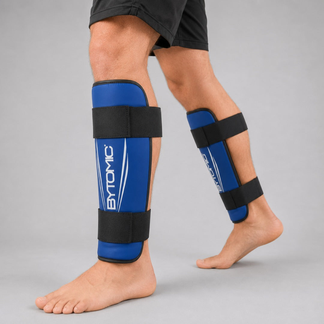 Blue/White Bytomic Axis V2 Shin Guards at Bytomic Trade & Wholesale 3