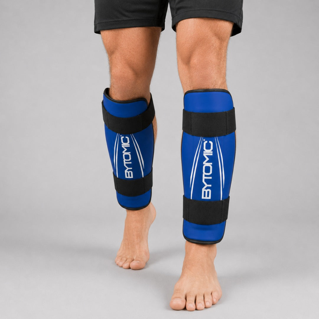 Blue/White Bytomic Axis V2 Shin Guards at Bytomic Trade & Wholesale 4