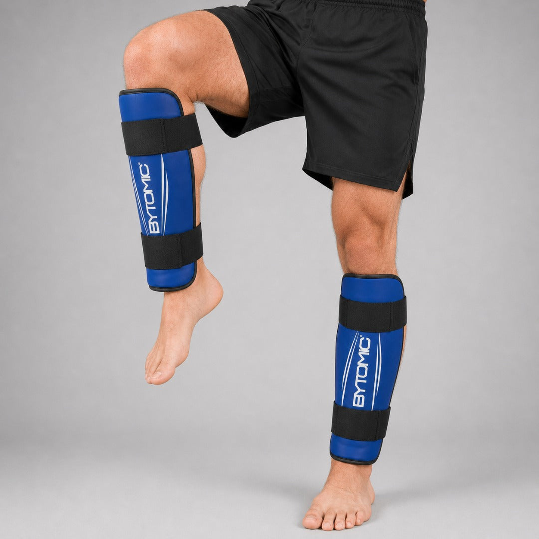 Blue/White Bytomic Axis V2 Shin Guards at Bytomic Trade & Wholesale 5