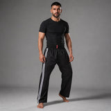 Bytomic Red Label Contact Pants with Stripe Black/White