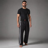Bytomic Red Label Contact Pants with Stripe Black/White