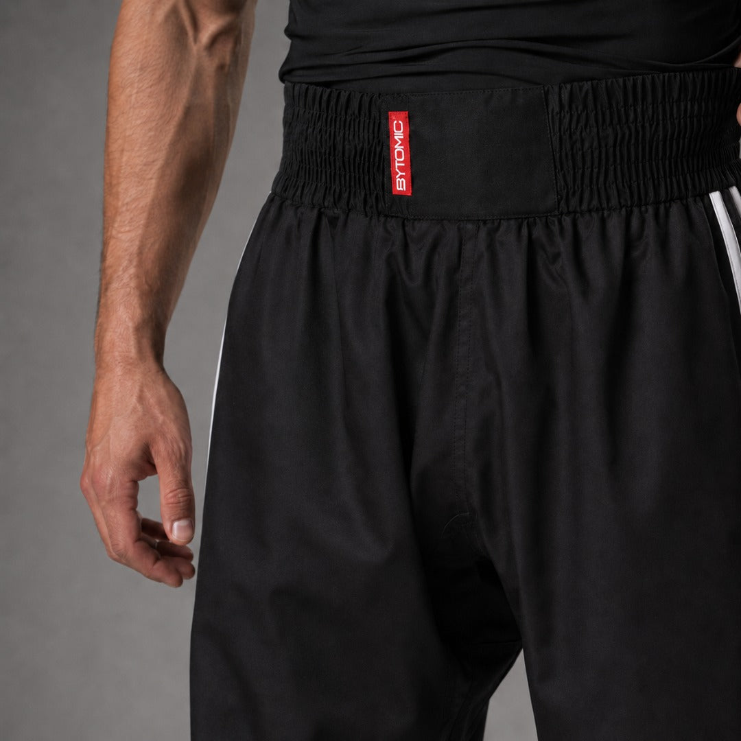Bytomic Red Label Contact Pants with Stripe Black/White
