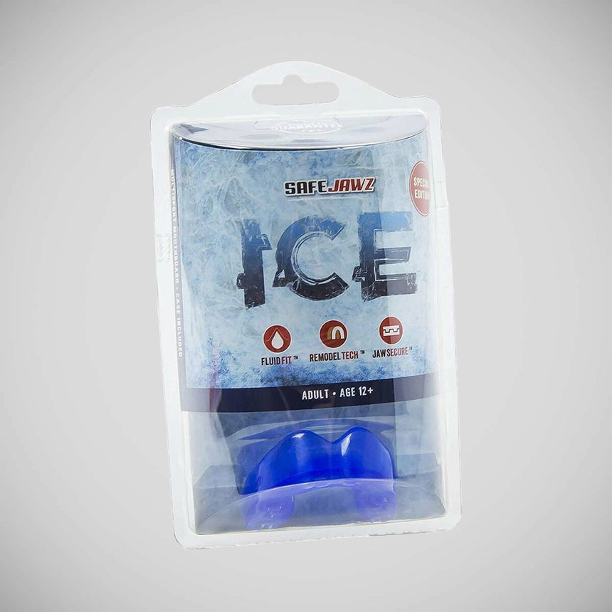 SafeJawz Extro Ice Mouth Guard Clear/Blue    at Bytomic Trade and Wholesale