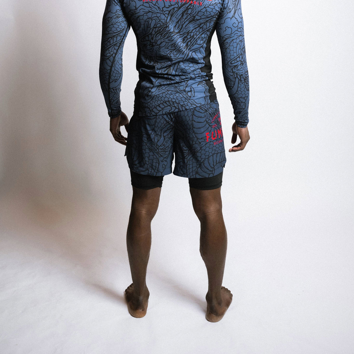 Fumetsu Dragon Slayer Dual Layer Shorts Blue/Black/Red at Bytomic Trade and Wholesale