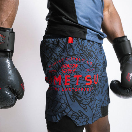 Fumetsu Dragon Slayer Dual Layer Shorts Blue/Black/Red at Bytomic Trade and Wholesale