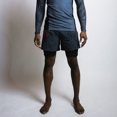 Fumetsu Dragon Slayer Dual Layer Shorts Blue/Black/Red at Bytomic Trade and Wholesale