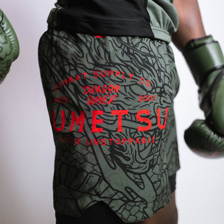 Fumetsu Dragon Slayer Dual Layer Shorts Khaki/Orange at Bytomic Trade and Wholesale