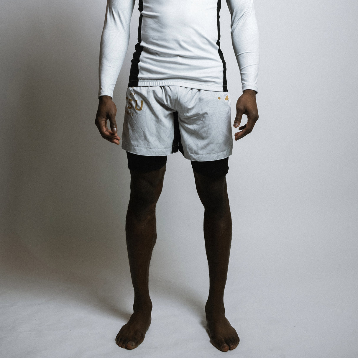 Fumetsu Dragon Slayer Dual Layer Shorts White/Black/Gold at Bytomic Trade and Wholesale