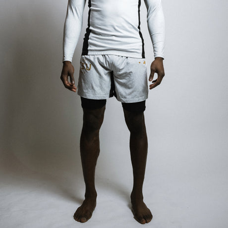 Fumetsu Dragon Slayer Dual Layer Shorts White/Black/Gold at Bytomic Trade and Wholesale
