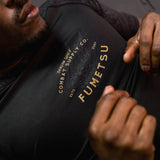 Fumetsu Dragon Slayer Short Sleeve Rash Guard Black/Gold at Bytomic Trade and Wholesale