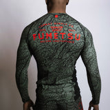 Fumetsu Dragon Slayer Long Sleeve Rash Guard Khaki/Orange at Bytomic Trade and Wholesale