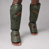 Fumetsu Dragon Slayer Shin Guards Khaki/Orange at Bytomic Trade & Wholesale 5