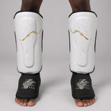 Fumetsu Dragon Slayer Shin Guards White/Black/Gold at Bytomic Trade & Wholesale 1