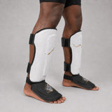Fumetsu Dragon Slayer Shin Guards White/Black/Gold at Bytomic Trade & Wholesale 5