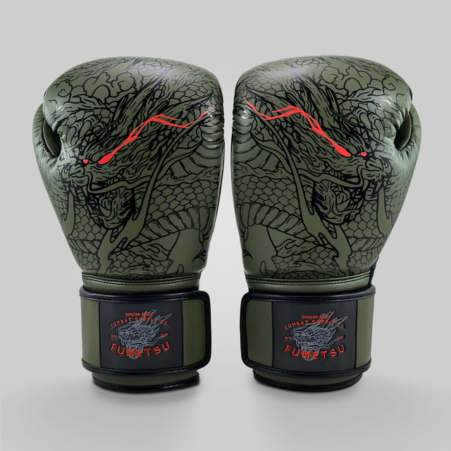 Fumetsu Dragon Slayer Boxing Gloves Khaki/Orange at Bytomic Trade and Wholesale