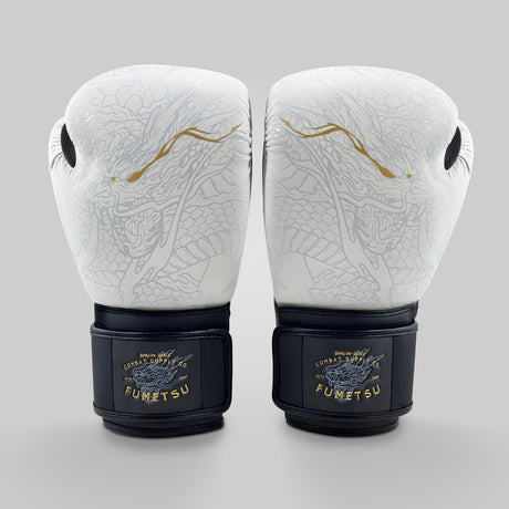 Fumetsu Dragon Slayer Boxing Gloves White/Black/Gold at Bytomic Trade and Wholesale