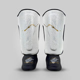 Fumetsu Dragon Slayer Shin Guards White/Black/Gold at Bytomic Trade and Wholesale