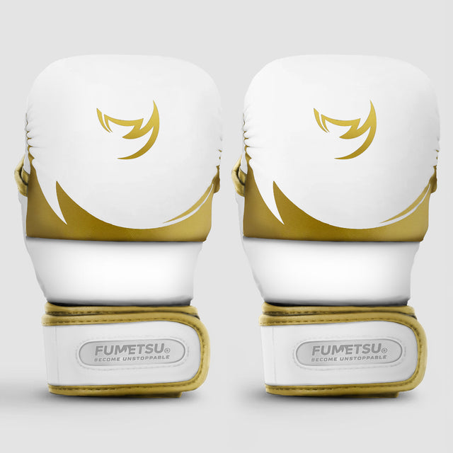 Fumetsu Ghost S3 MMA Sparring Gloves White/Gold at Bytomic Trade and Wholesale