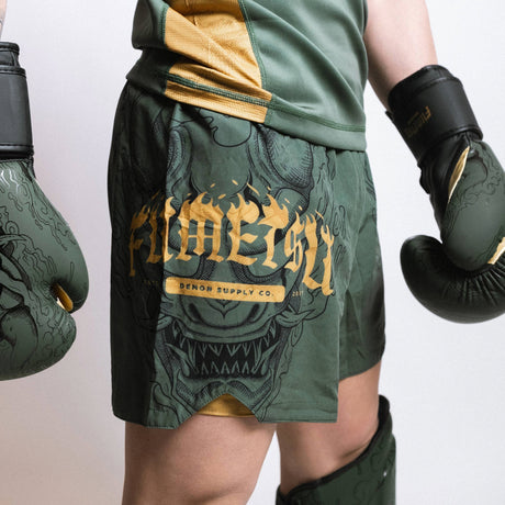 Fumetsu Oni Dual Layer Shorts Khaki/Gold/Black at Bytomic Trade and Wholesale