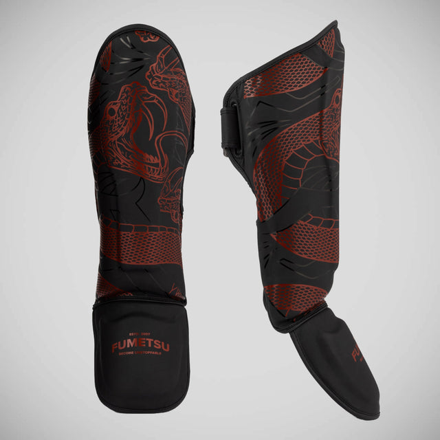 Fumetsu Anaconda Shin/Instep Guards Black/Red    at Bytomic Trade and Wholesale