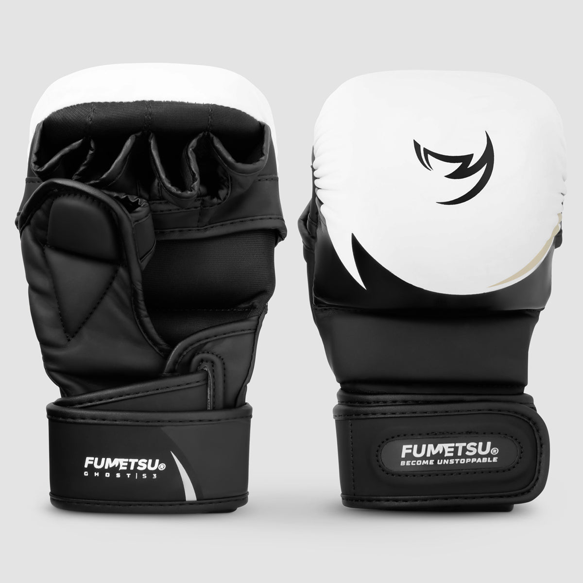 Fumetsu Ghost S3 MMA Sparring Gloves White/Black/Grey    at Bytomic Trade and Wholesale