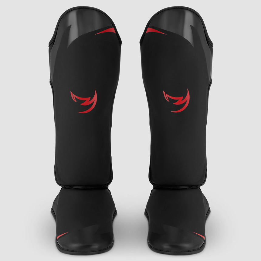 Fumetsu Ghost S3 Thai Shin Guards Black/Red    at Bytomic Trade and Wholesale