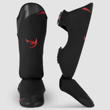 Fumetsu Ghost S3 Thai Shin Guards Black/Red    at Bytomic Trade and Wholesale