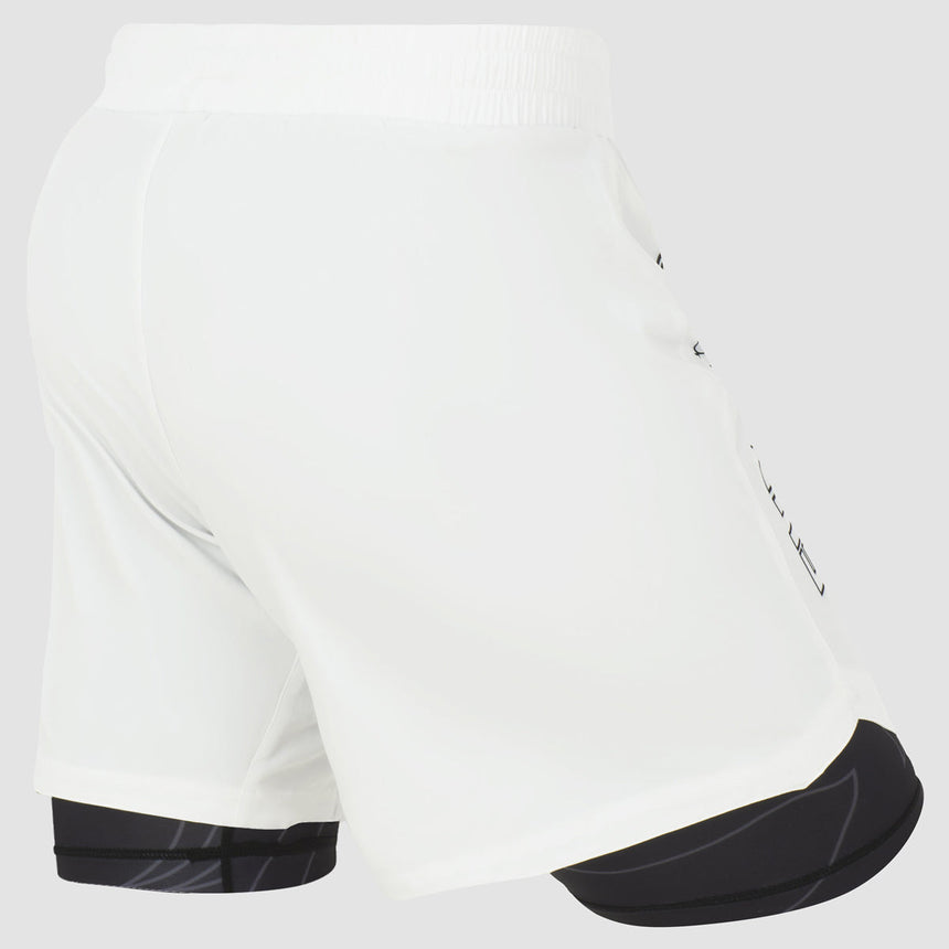 White/Black Fumetsu Icon Dual Layer Fight Shorts    at Bytomic Trade and Wholesale