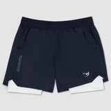 Fumetsu Icon Dual Layer Training Shorts Navy/White    at Bytomic Trade and Wholesale