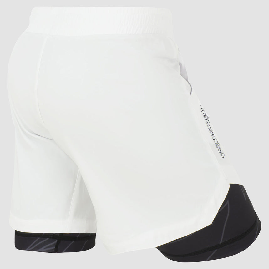 Fumetsu Icon Dual Layer Training Shorts White/Black    at Bytomic Trade and Wholesale