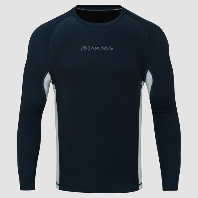 Fumetsu Icon Long Sleeve Rash Guard Navy/White    at Bytomic Trade and Wholesale