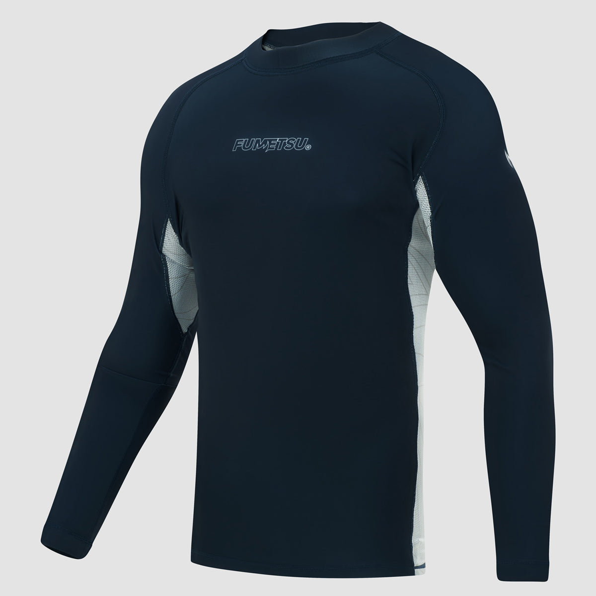 Fumetsu Icon Long Sleeve Rash Guard Navy/White    at Bytomic Trade and Wholesale