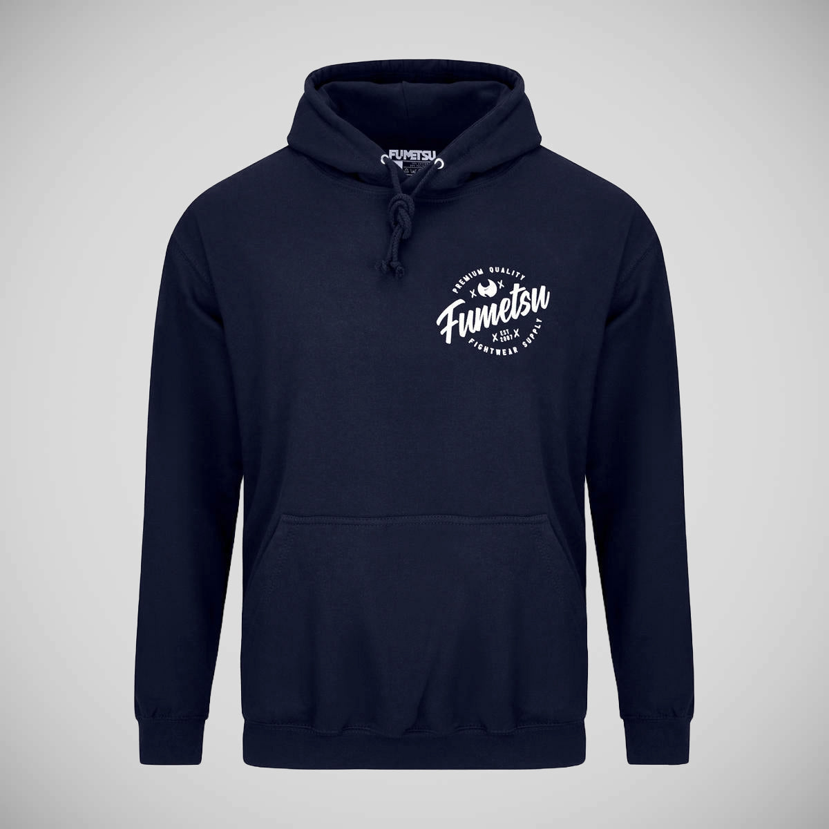 Navy Fumetsu Script Hoodie    at Bytomic Trade and Wholesale