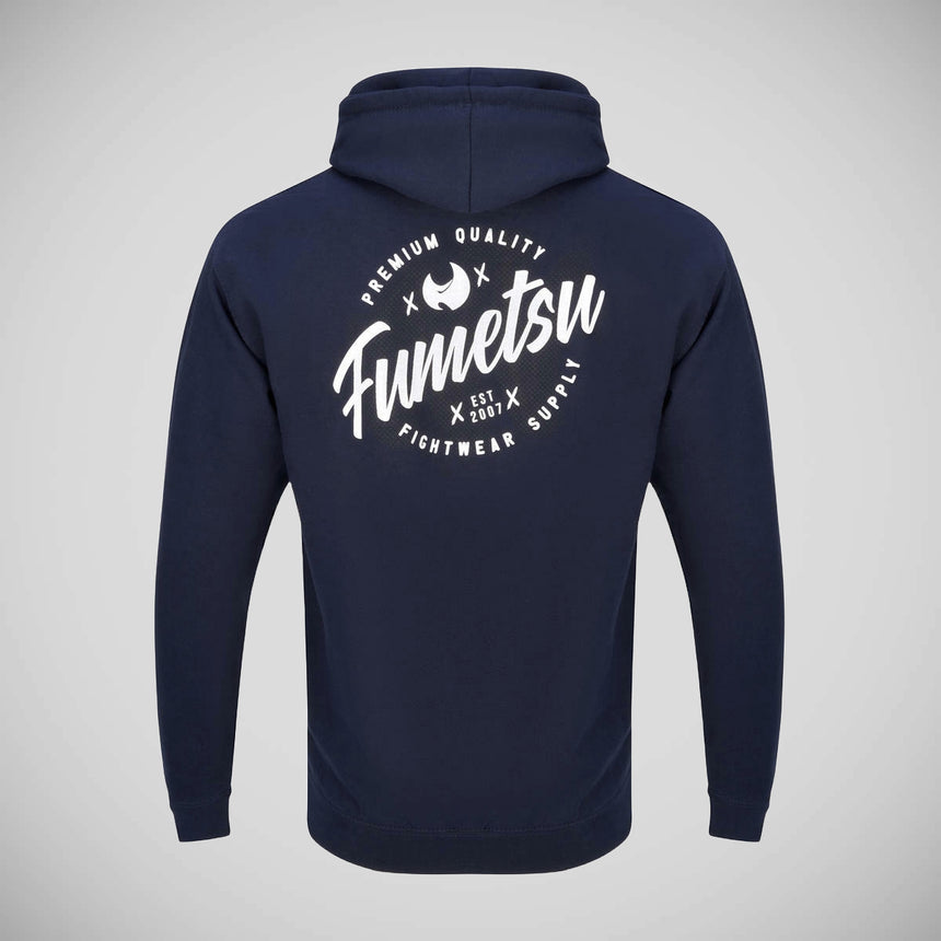 Navy Fumetsu Script Hoodie    at Bytomic Trade and Wholesale