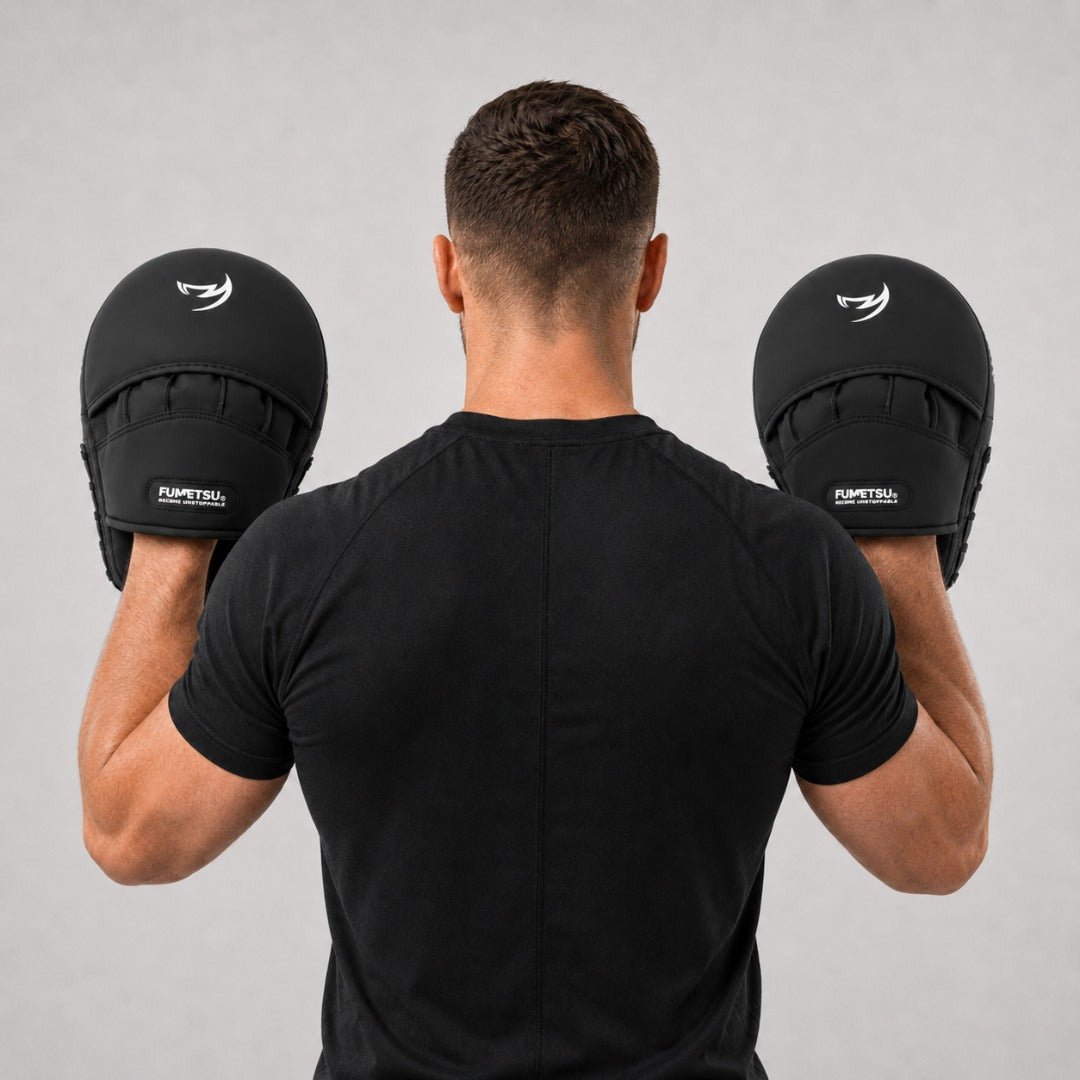 Fumetsu Ghost S3 Boxing Focus Mitts White/Black/Grey at Bytomic Trade & Wholesale 4