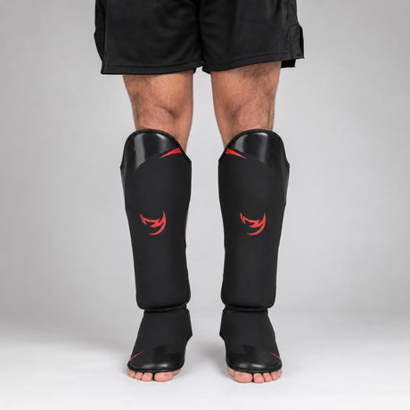 Fumetsu Ghost S3 Thai Shin Guards Black/Red at Bytomic Trade & Wholesale 1