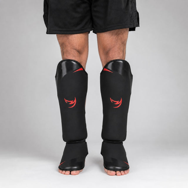 Fumetsu Ghost S3 Thai Shin Guards Black/Red at Bytomic Trade & Wholesale 1