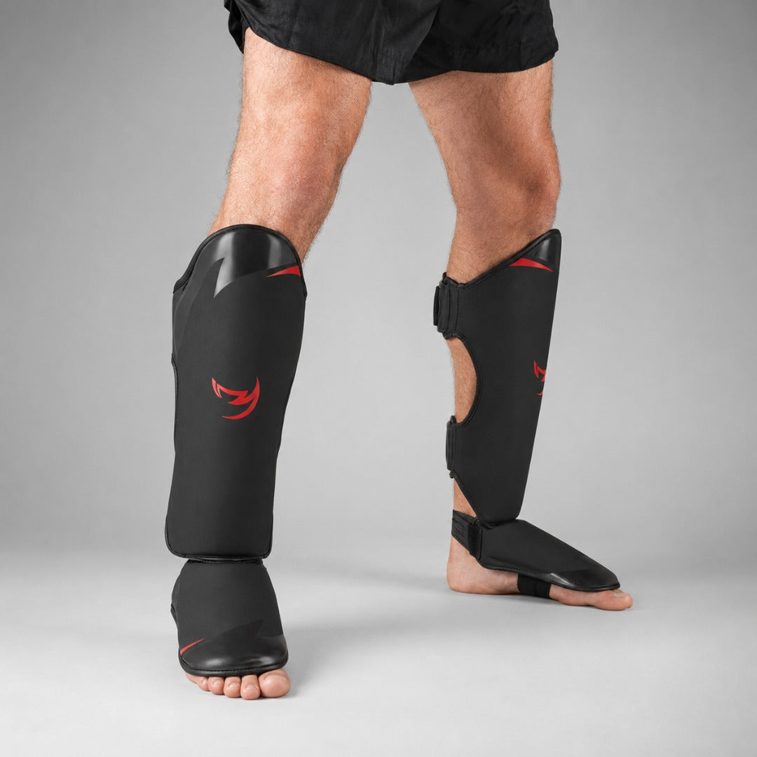 Fumetsu Ghost S3 Thai Shin Guards Black/Red at Bytomic Trade & Wholesale 2