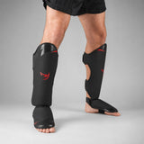 Fumetsu Ghost S3 Thai Shin Guards Black/Red at Bytomic Trade & Wholesale 2